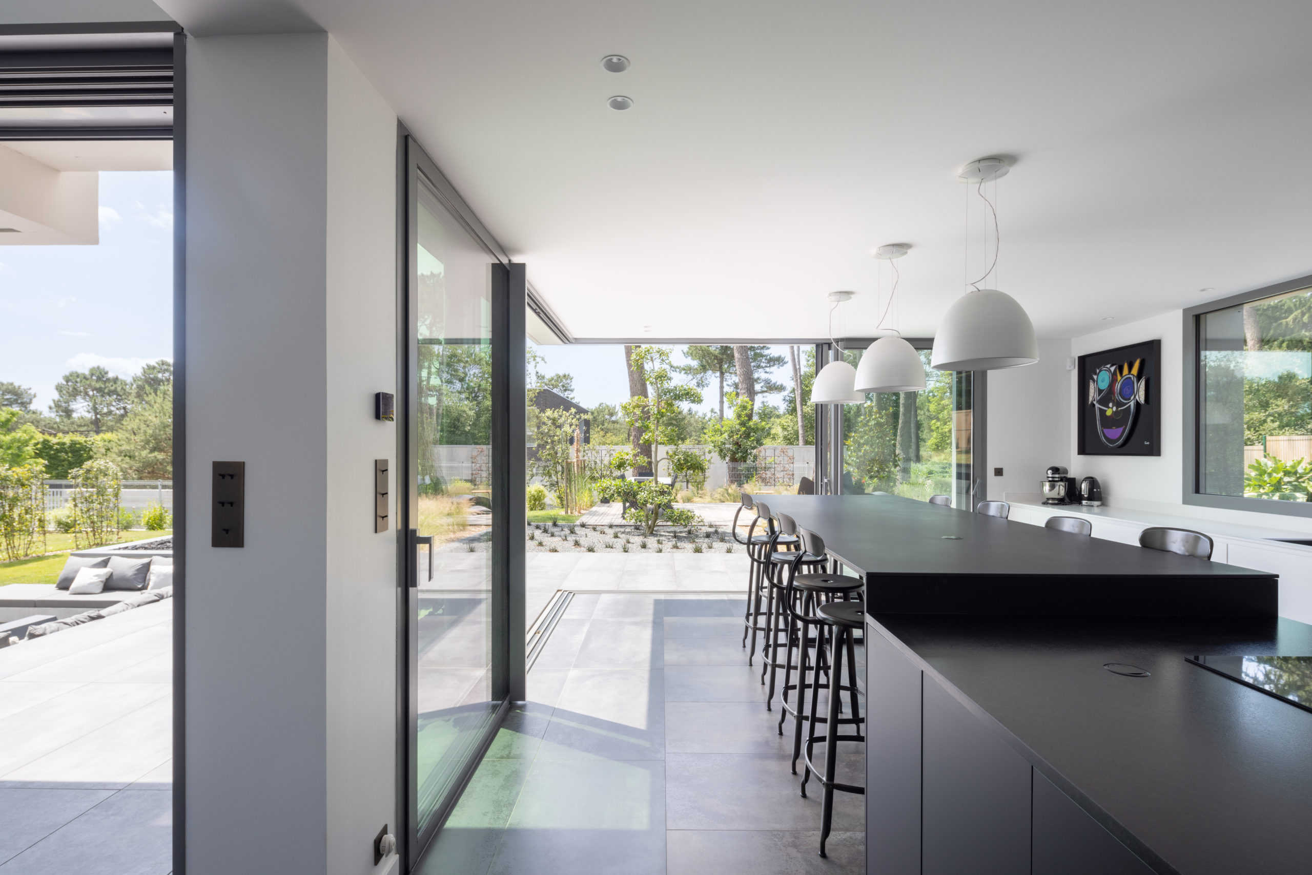 Villa Q-4 — éclairage logements individuels — Vannes (56) France — luminaires haut de gamme VIP Lighting