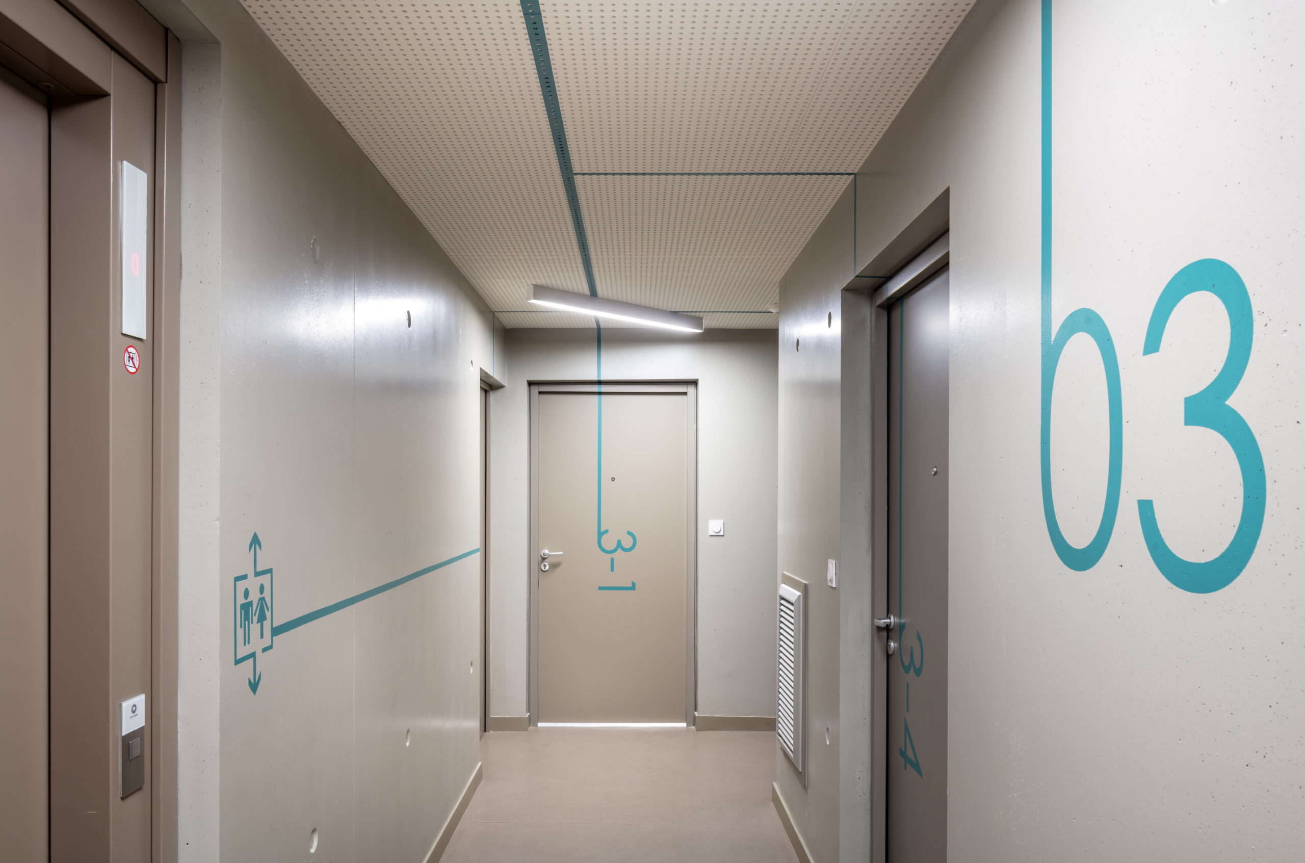 Résidence étudiante — éclairage logements colletifs — Rennes (35) France — luminaires haut de gamme VIP Lighting
